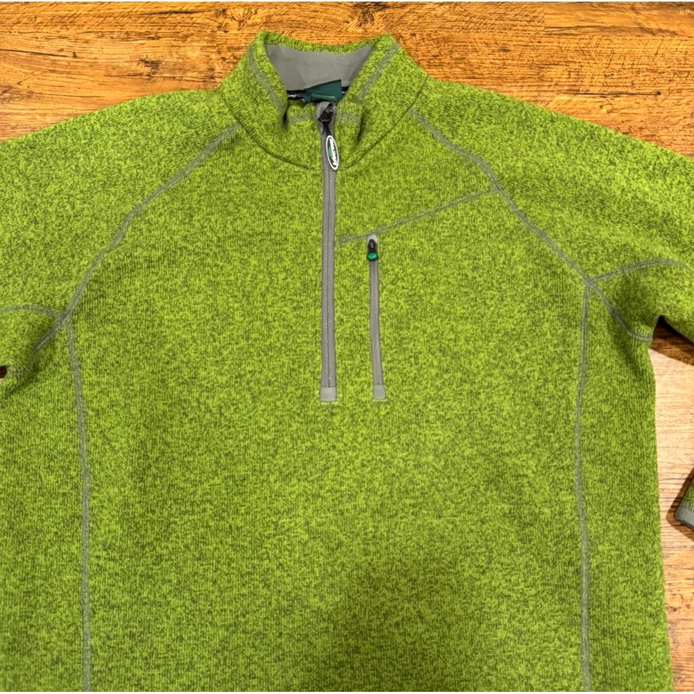 ArborWear Green Outdoor Hiking 1/4 Zip Pullover Fleece‎ Sweater Sweatshirt Men M